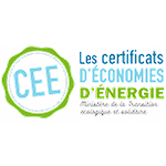 Logo CEE, certificats d'économies d'énergie pour solutions énergétiques durables